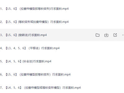 范老师小学数学几何思维课｜900节动画教程（小学1-6年级思维训练+几何思维提升+视频资源分享）