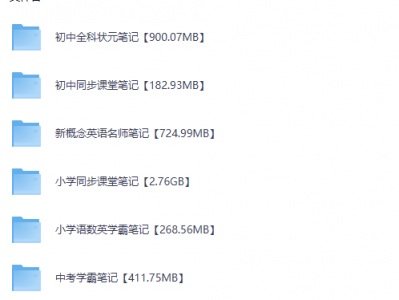 花了299，在同行那里买来的学习笔记类资料汇总【共6.33GB】