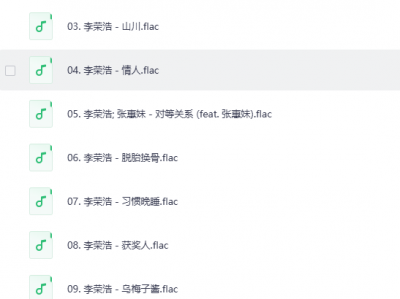 【无损音乐】【24bit 48kHZ Flac】李荣浩 - 纵横四海