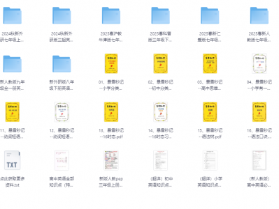 全阶段英语学习资料｜小学到高中词汇 语法 阅读 听力（PDF 视频格式+免费下载